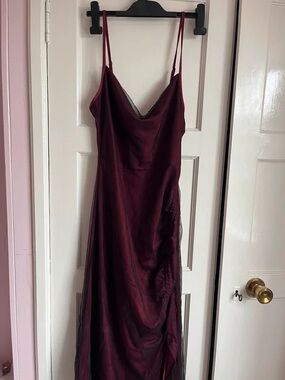 h&m brown leather dress Ladies - Brown Draped Jersey Dress - Size: XS